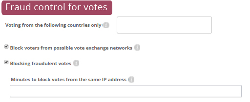 Fraud control for votes