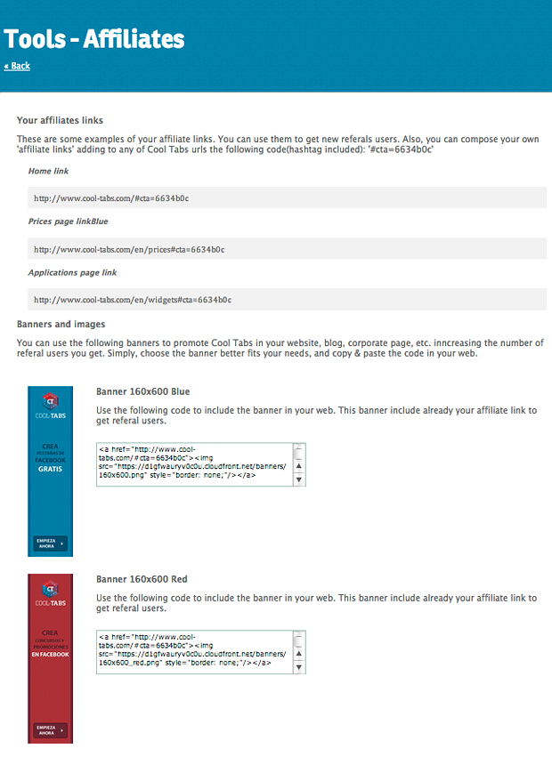 Affiliate Program: Tools