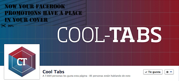 20% text on Facebook cover