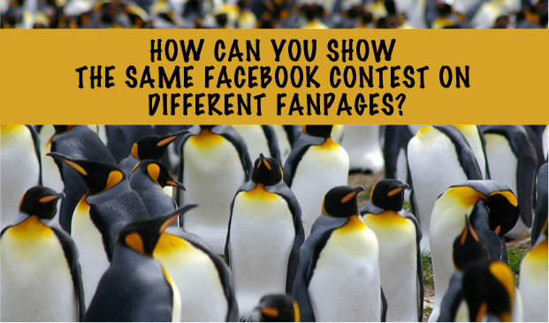 How can you show the same Facebook contest on two different Fanpages?