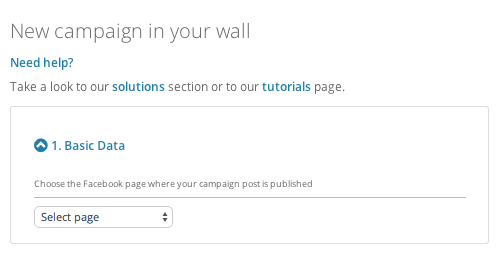 Provide the Facebook page you have used to post your wall competition