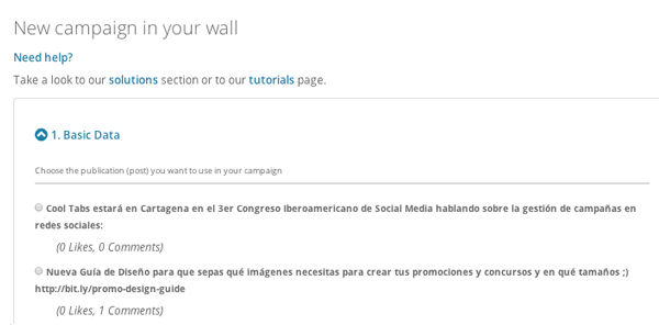 Select post to install WallPromo