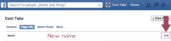 Click on 'Edit' next to the name, change it and save the changes