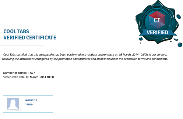 Cool Tabs: Verified Certificate