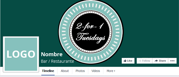 Use the cover photo to advertise a promotion
