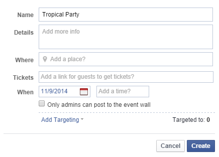 Events or offers on your page