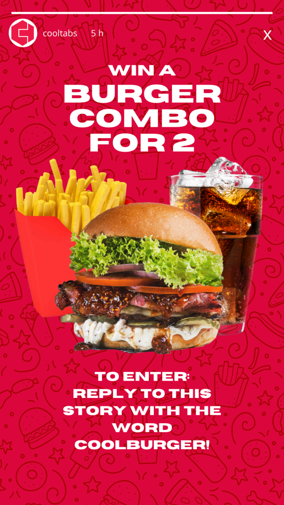 sweepstakes on Instagram Stories