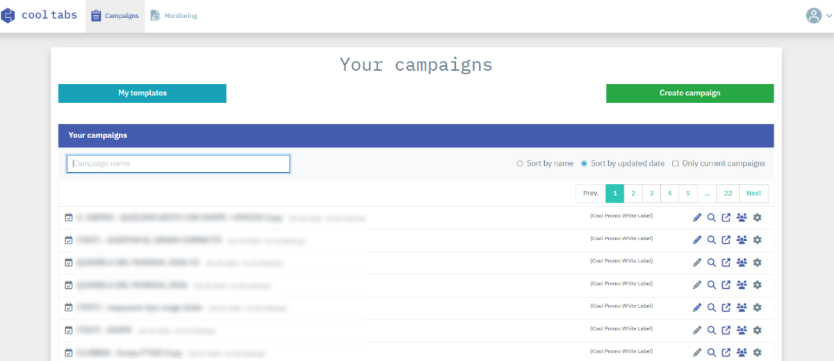 Cool Tabs dashboard 