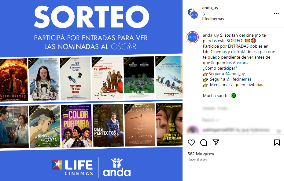 sorteo premios oscar