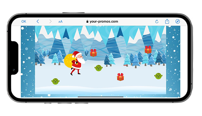Marketing navideño: juego interactivo Runner