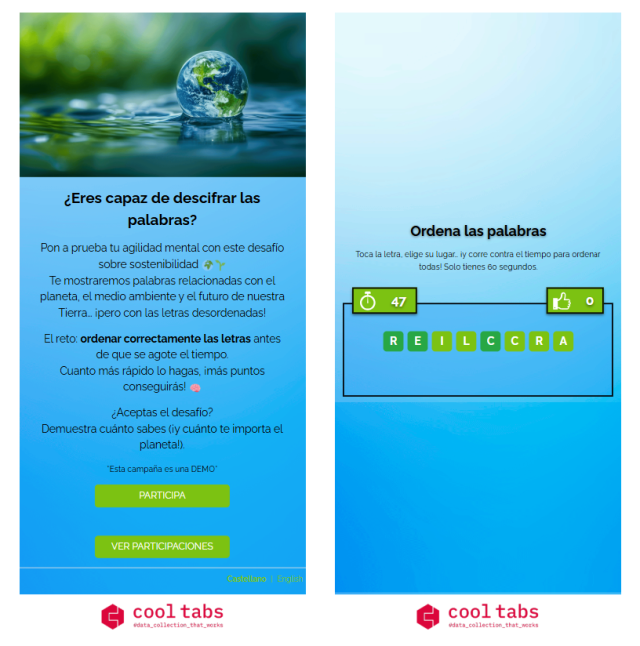 Juego Ordena las letras marketing