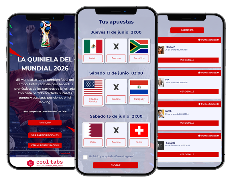 Quiniela del Mundial 2026 - Cool Tabs